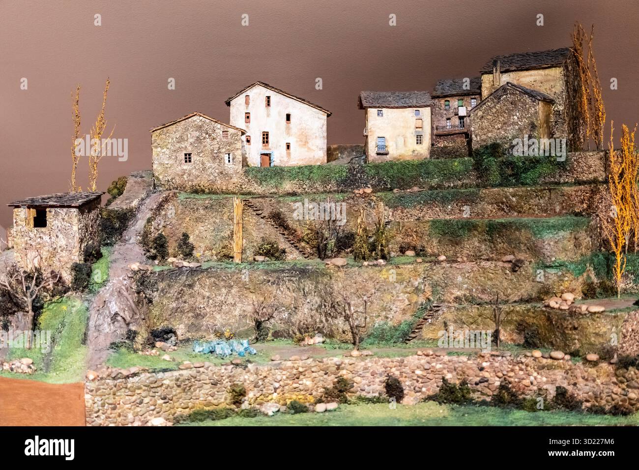 Collezione di modelli di arte romanica ad Andorra, città di Engordany, Centro d'Arte Escaldes-Engordany (CAEE), Principato di AN Foto Stock