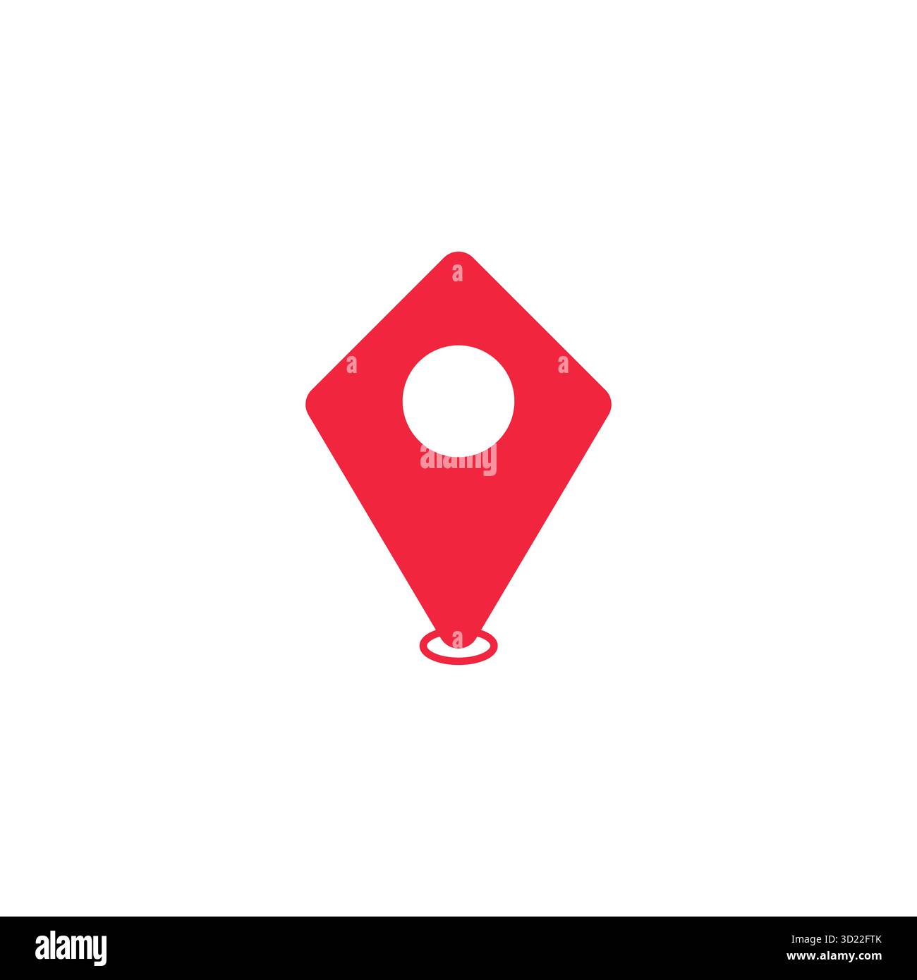 Nuovo simbolo del marcatore vettoriale della mappa della posizione, perfetto per la navigazione degli indirizzi, l'illustrazione di viaggio o i progetti di progettazione di mappe digitali Illustrazione Vettoriale