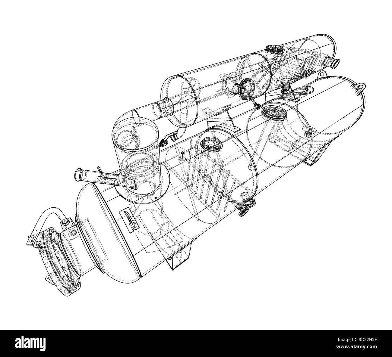 Progettazione di strutture a reticolo per apparecchiature industriali. Vettore Illustrazione Vettoriale