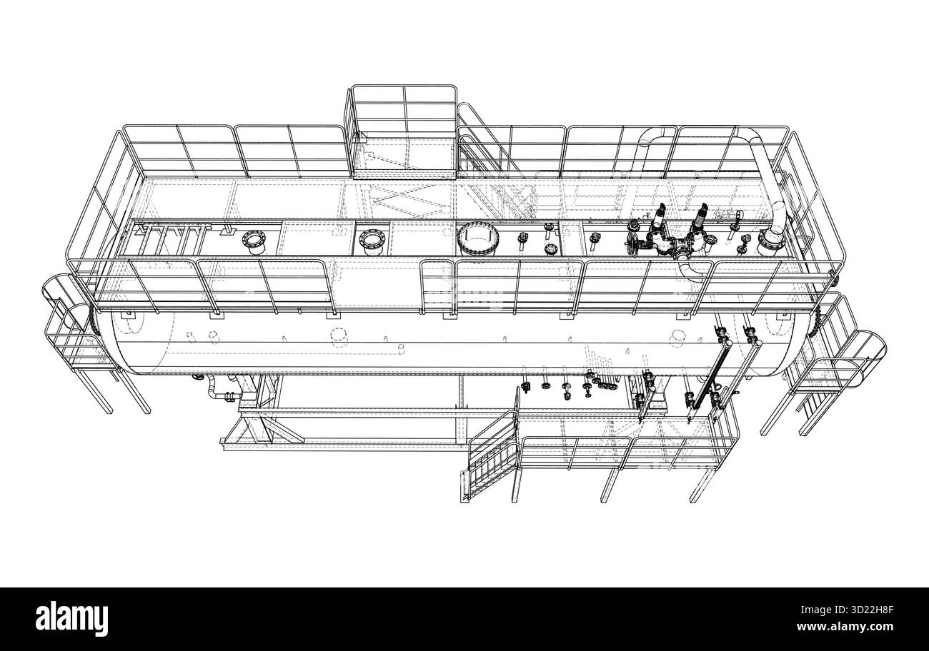 Progetto per le apparecchiature industriali. Vettore Illustrazione Vettoriale