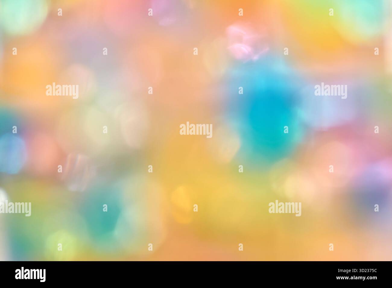 Colorato sfondo bokeh astratto con delicate sfumature pastello e luci sfocate Foto Stock