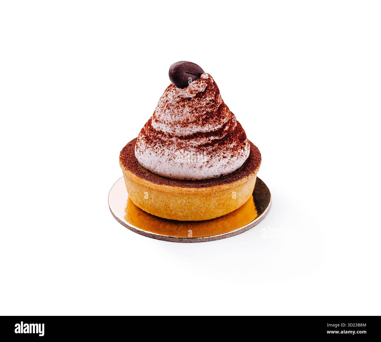 Delizioso dessert ispirato alla ricetta tradizionale servito su un piatto lucido Foto Stock