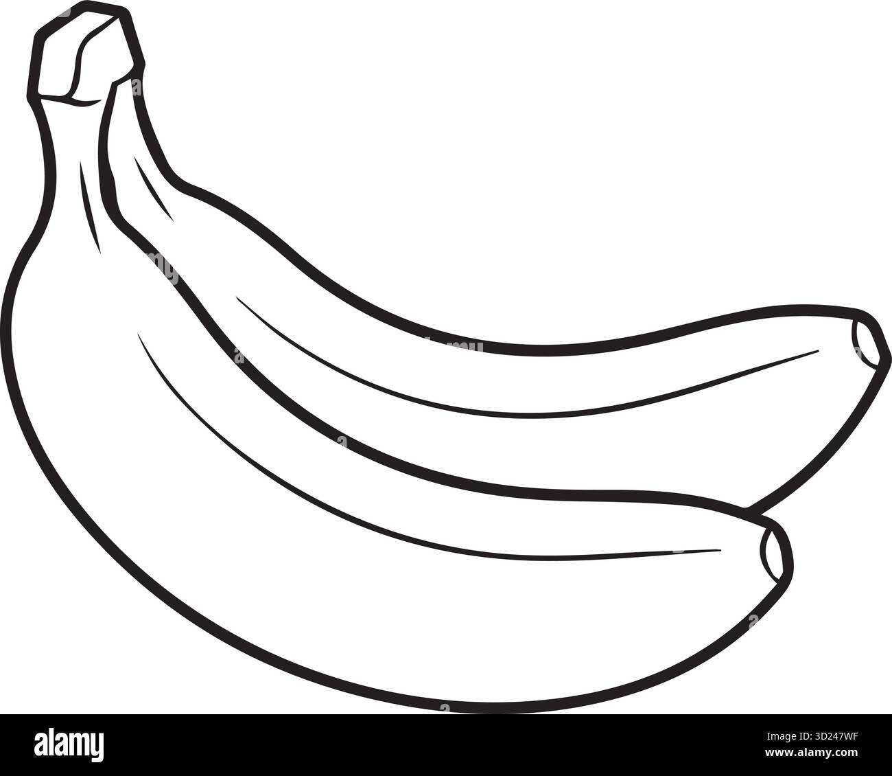un disegno vettoriale con illustrazione a banana Illustrazione Vettoriale