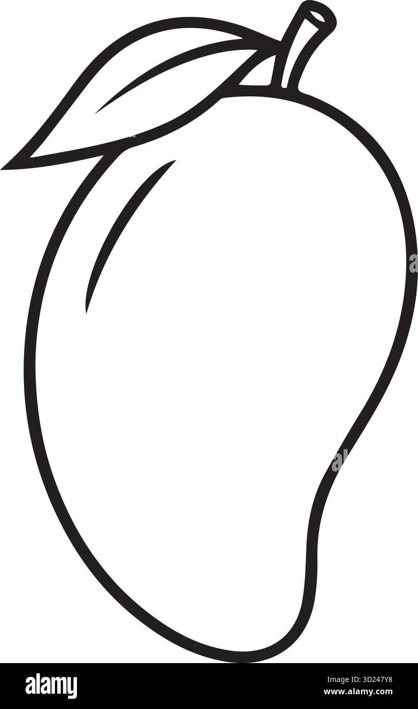 un vettore di illustrazione line art mango Illustrazione Vettoriale