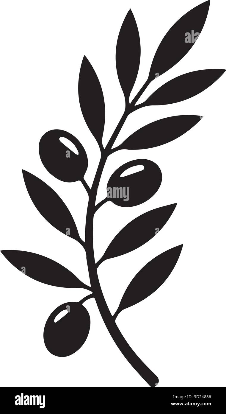 un bellissimo design vettoriale per illustrazioni a oliva Illustrazione Vettoriale