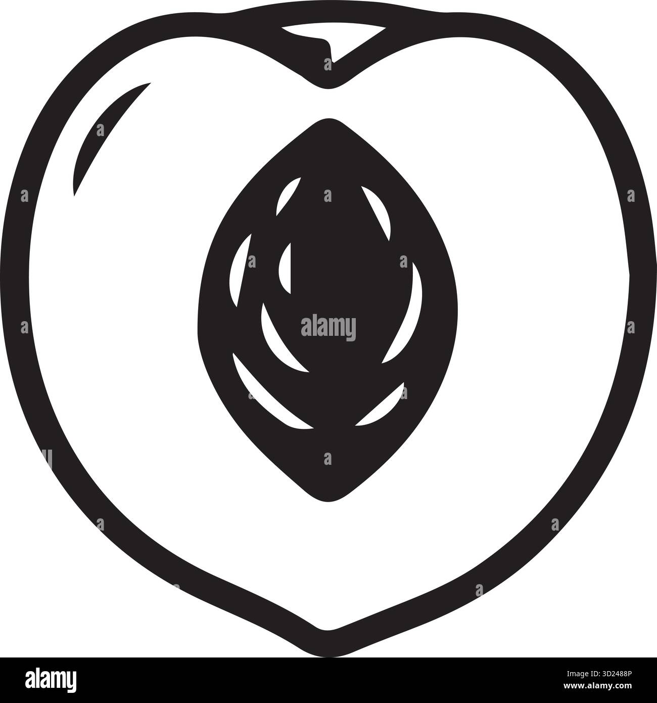 design vettoriale silhouette peach Illustrazione Vettoriale