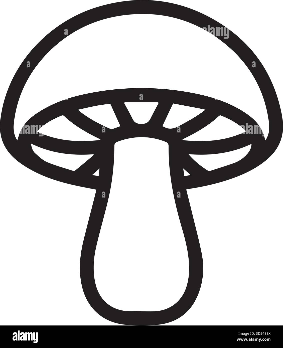 illustrazione a fungo grafica vettoriale Illustrazione Vettoriale