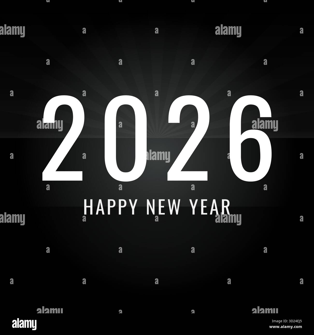 Saluto per il nuovo anno 2026 con una luce brillante Illustrazione Vettoriale