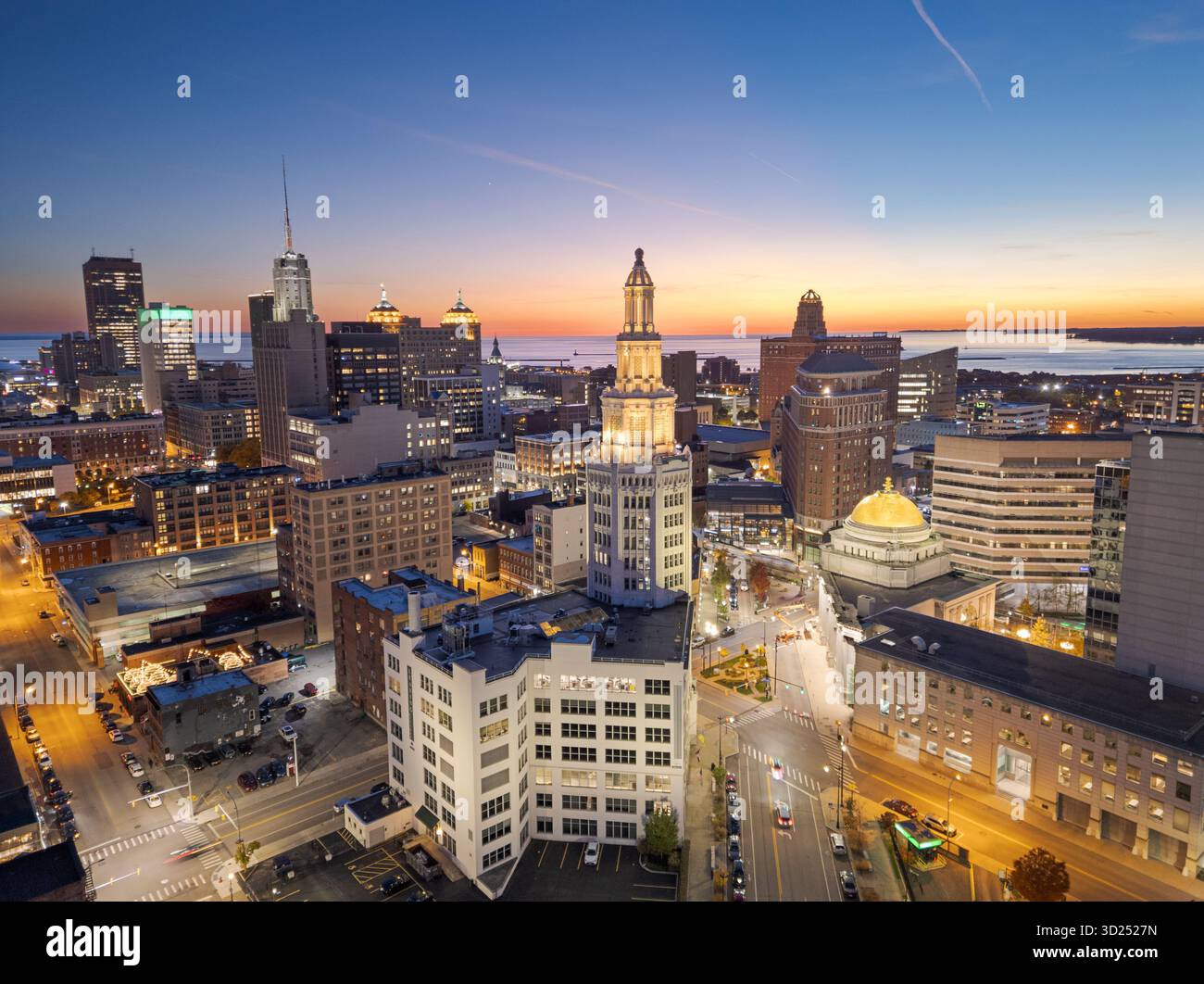 Buffalo, New York, Stati Uniti, skyline della città. Foto Stock