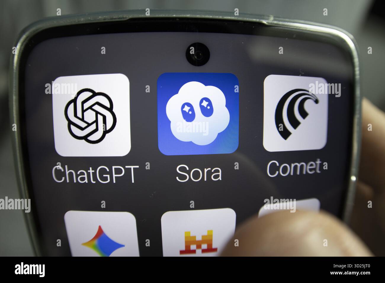 Icona dell'applicazione Sora tra le applicazioni di intelligenza artificiale Foto Stock