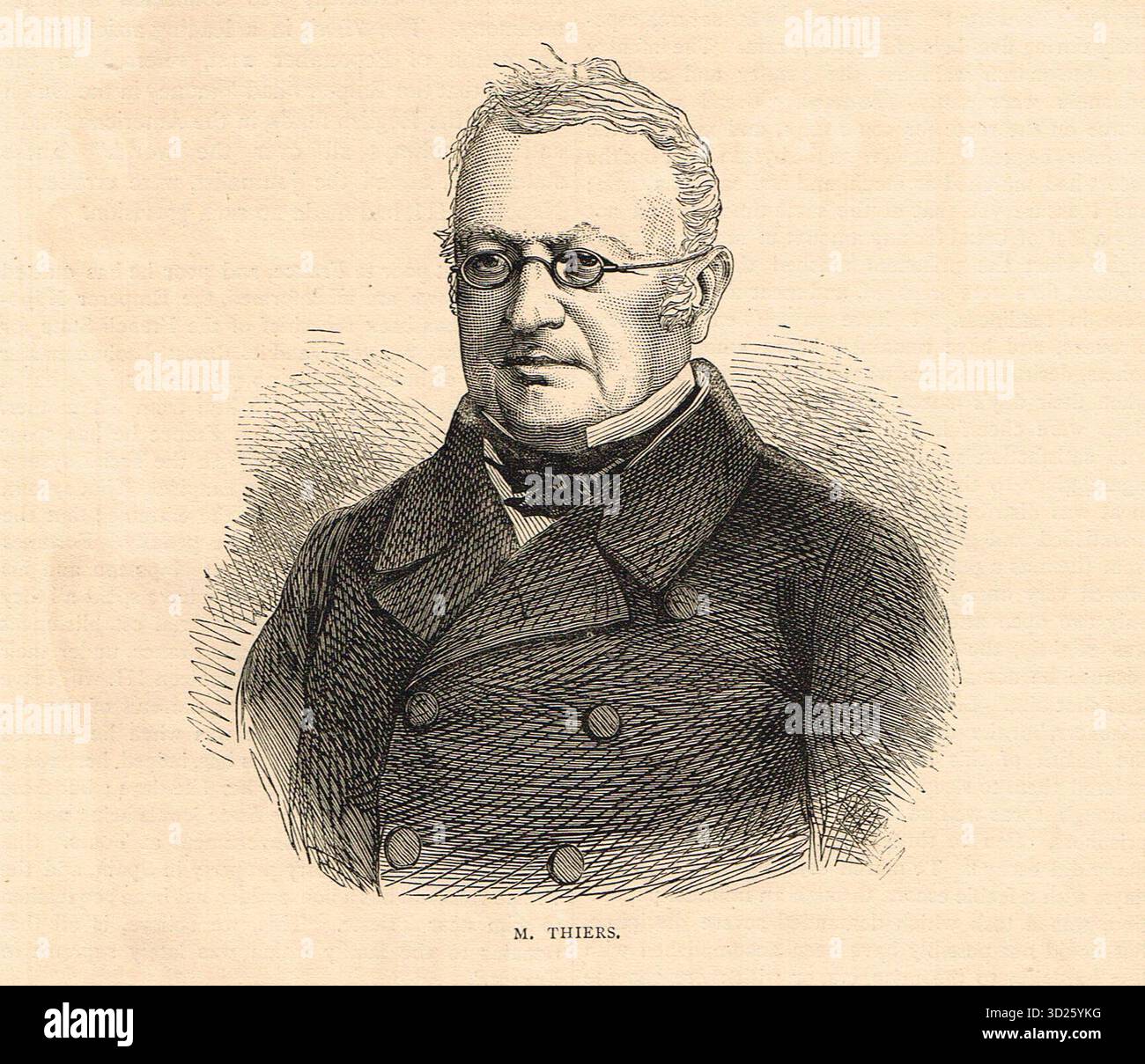 Adolphe Thiers, presidente della Francia dal 1871 al 1873. Il primo presidente della terza Repubblica francese, dopo la sconfitta della Francia nella guerra franco-prussiana. Foto Stock
