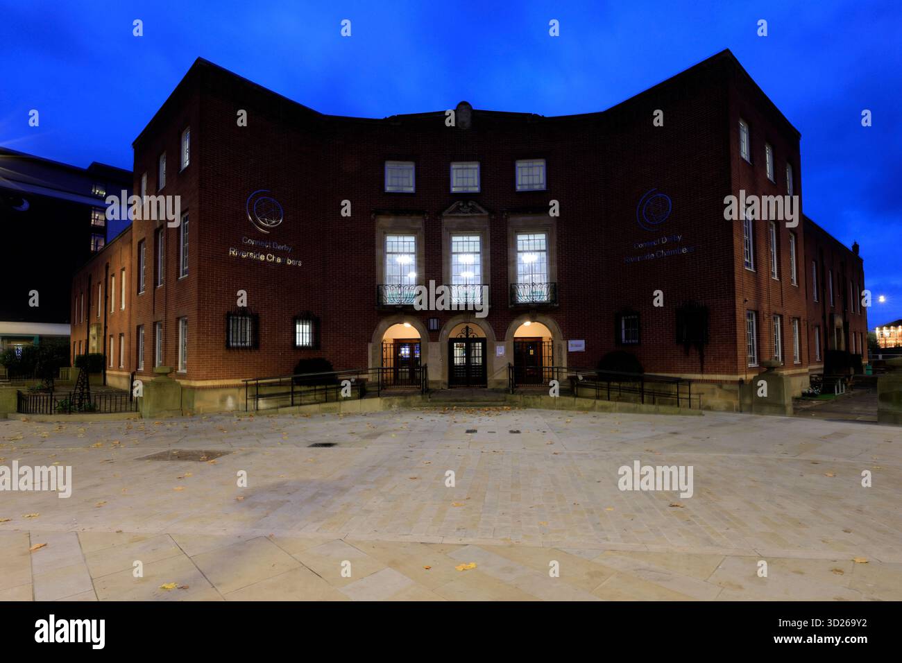 Derby Local Studies and Family History Library, Derby City, Derbyshire, Inghilterra, Regno Unito Foto Stock