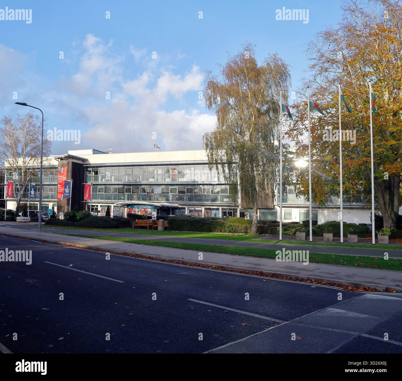 Sport Wales National Centre, Sophia Gardens, Cardiff City Centre, South Wales, Regno Unito. Autunno. Presa ottobre 2025 Foto Stock