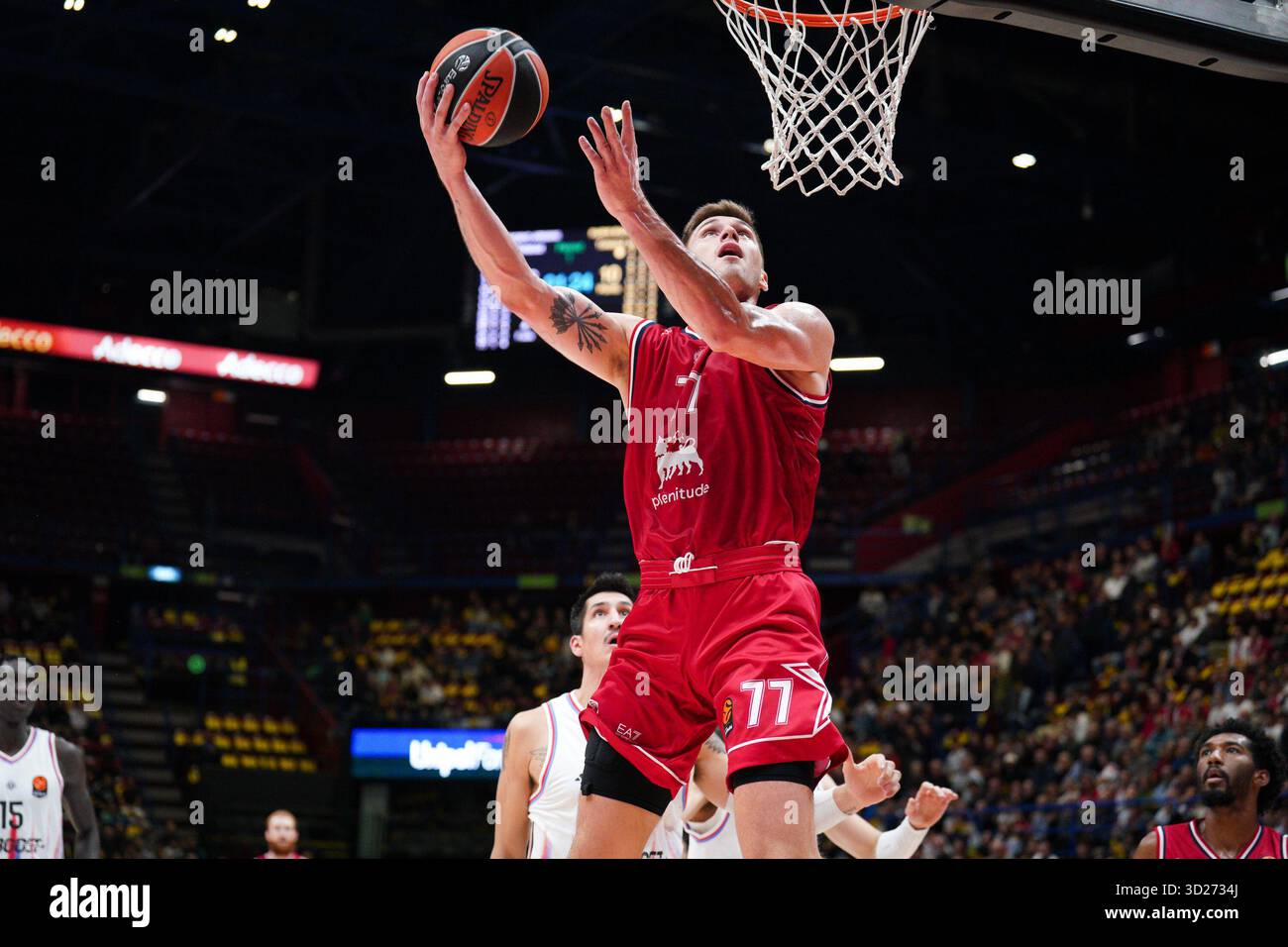 EA7 Emporio Armani Milano vs. Paris Basketball, nella foto Nate Sestina (EA7 Emporio Armani Milano) durante EA7 Emporio Armani Milano vs Paris Basketball, partita di Eurolega di pallacanestro ad Assago (mi), Italia, ottobre 30 2025 Foto Stock