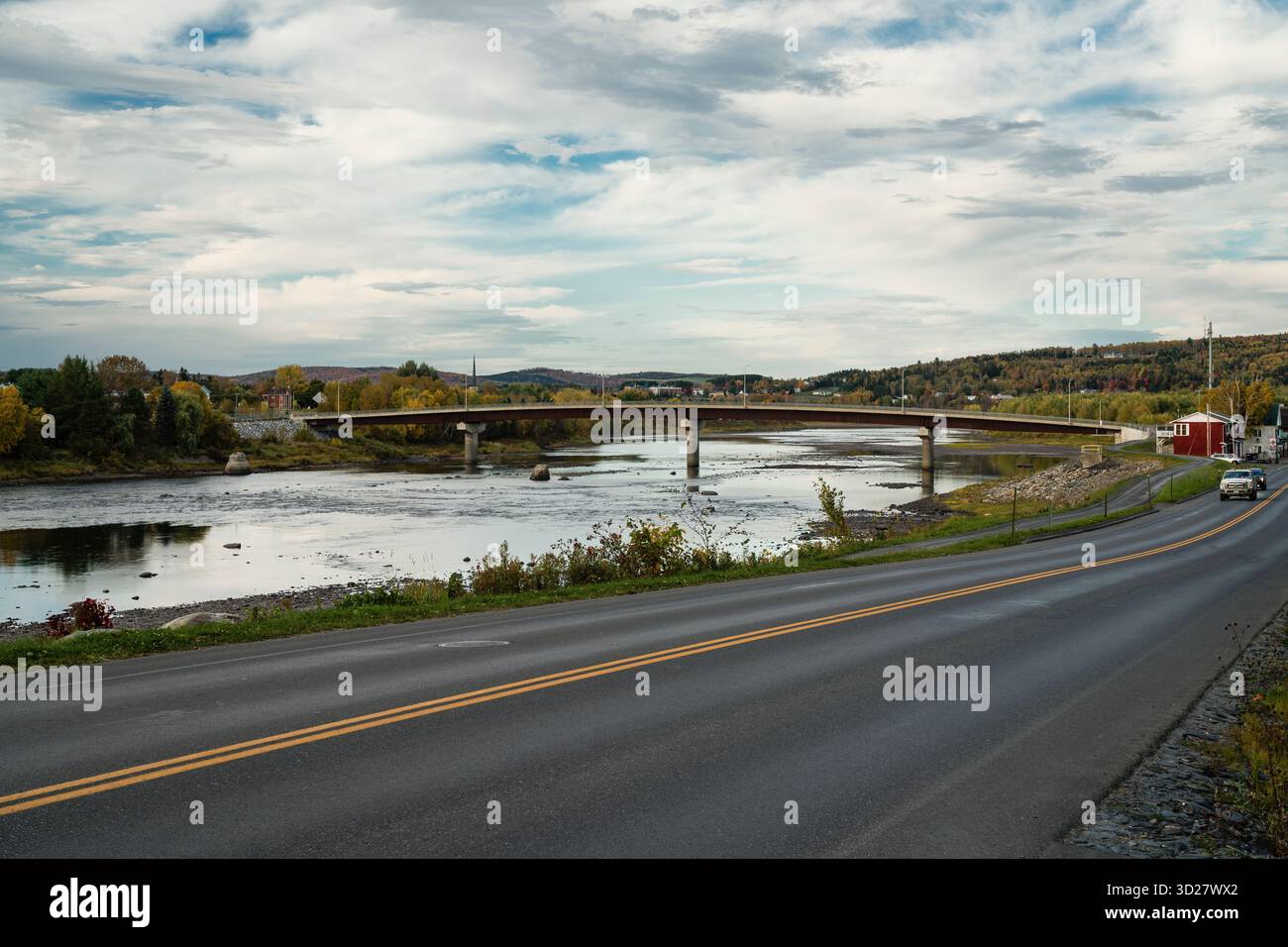 Clair–Fort Kent Bridge _ Fort Kent, Maine, Stati Uniti Foto Stock