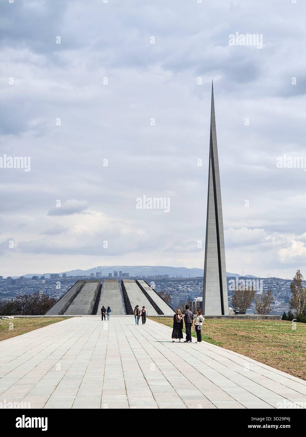 Armenia. Erevan. Memoriale del genocidio armeno sulla collina di Tsiternakaberd Foto Stock
