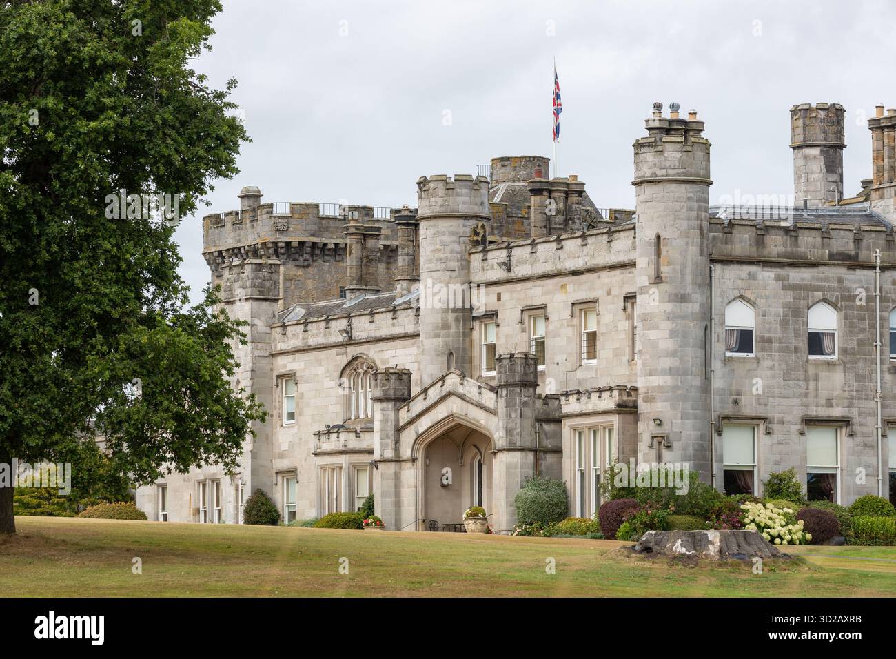 Il castello di Dundas è una struttura a 5 stelle ad uso esclusivo ed è un luogo popolare per matrimoni, celebrazioni private, eventi aziendali e riprese. Foto Stock