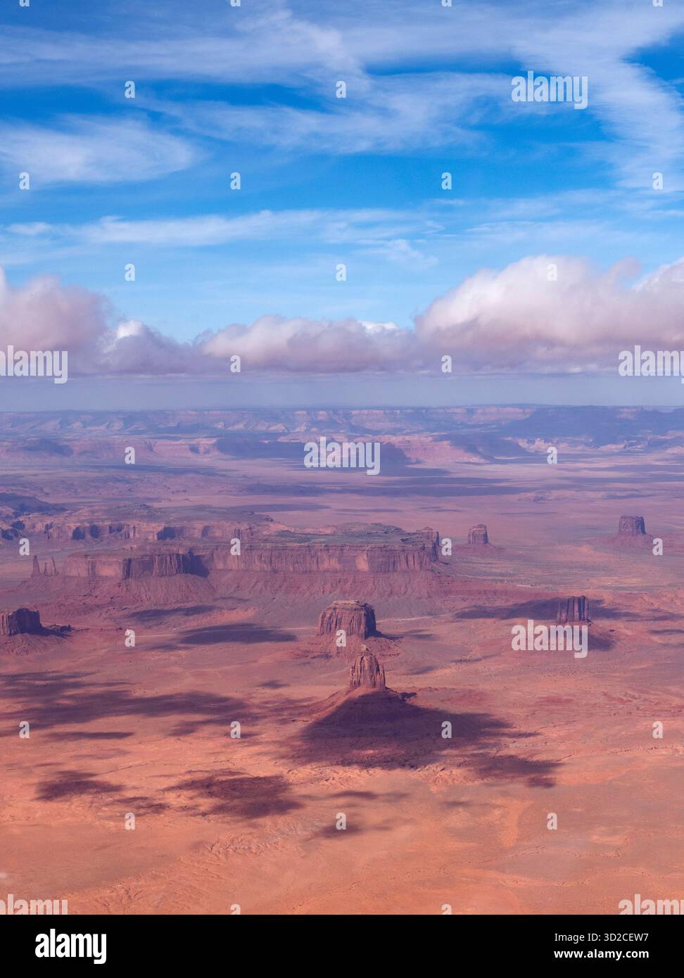 I Mittens dall'alto, Monument Valley, Arizona Foto Stock