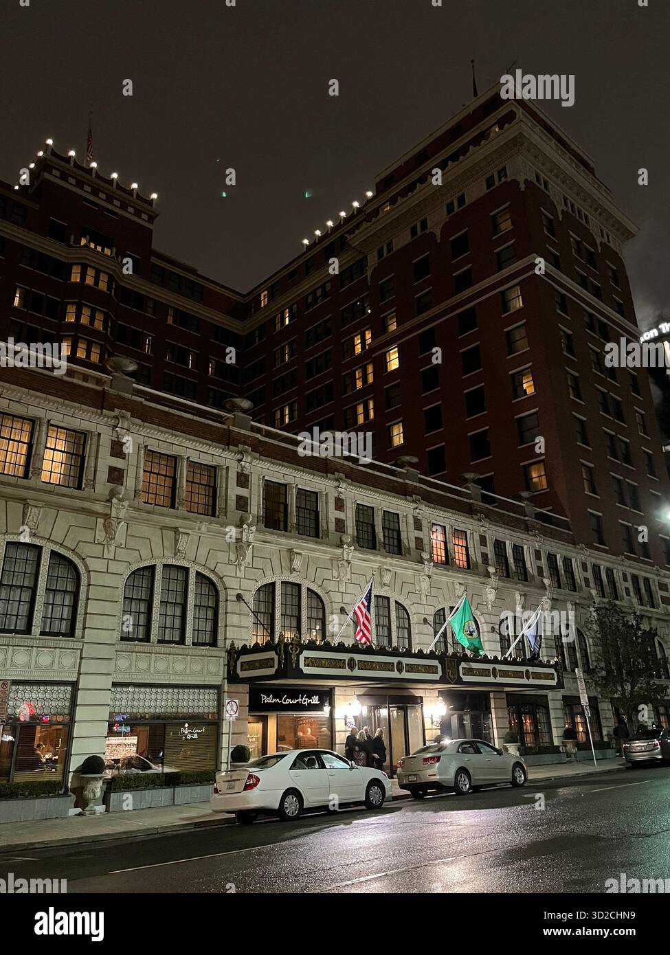 Davenport Hotel vecchio hotel - Immagine stock catturata con smartphone