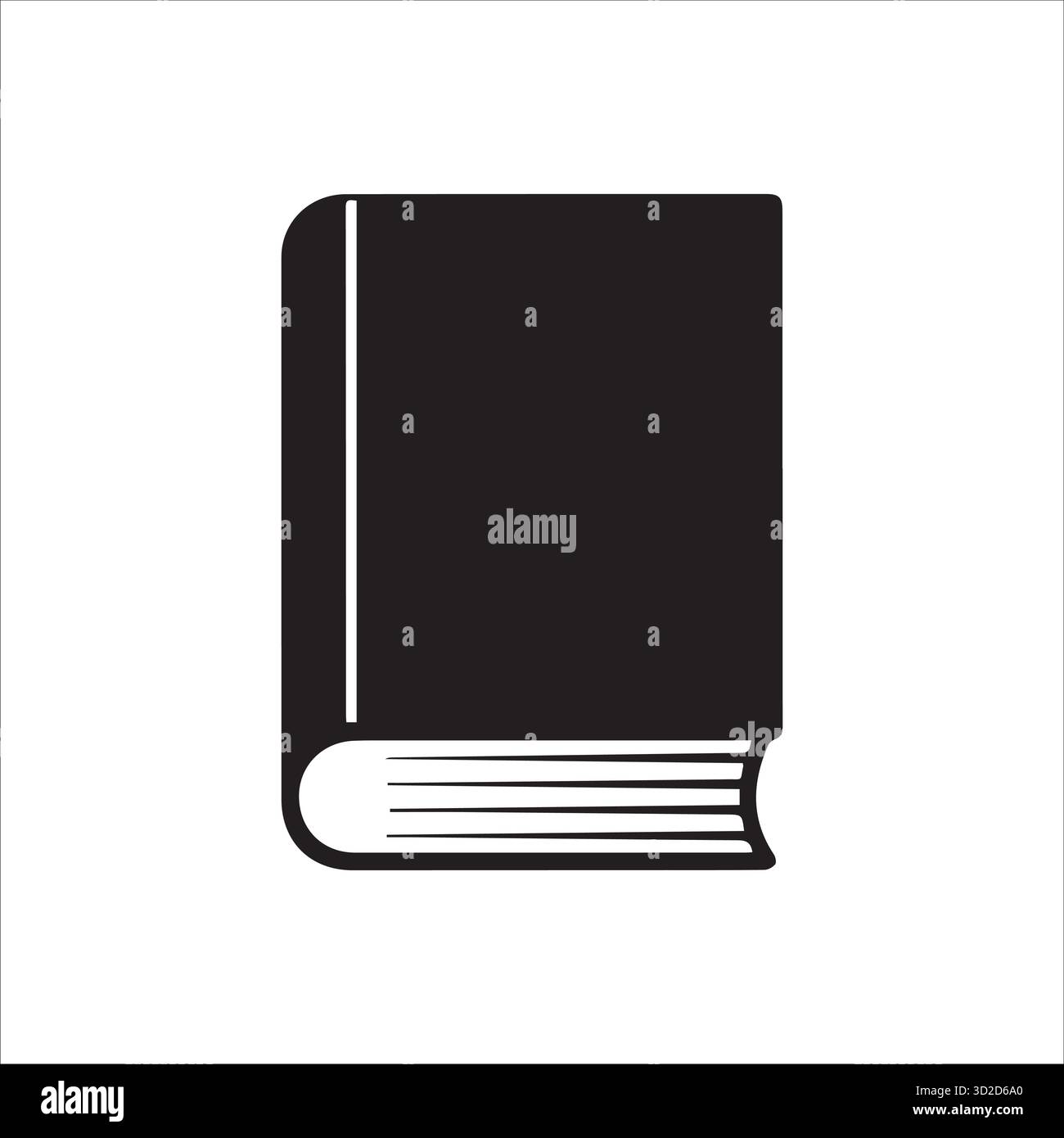 Icona Libro semplice per la lettura, l'istruzione o i temi della libreria Illustrazione Vettoriale