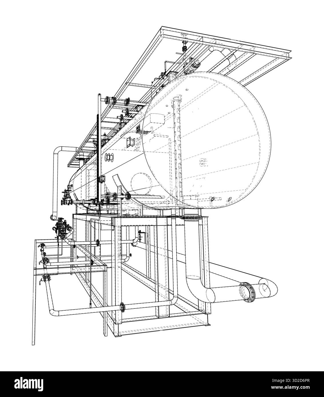 Progettazione di strutture a reticolo per apparecchiature industriali. Vettore Illustrazione Vettoriale