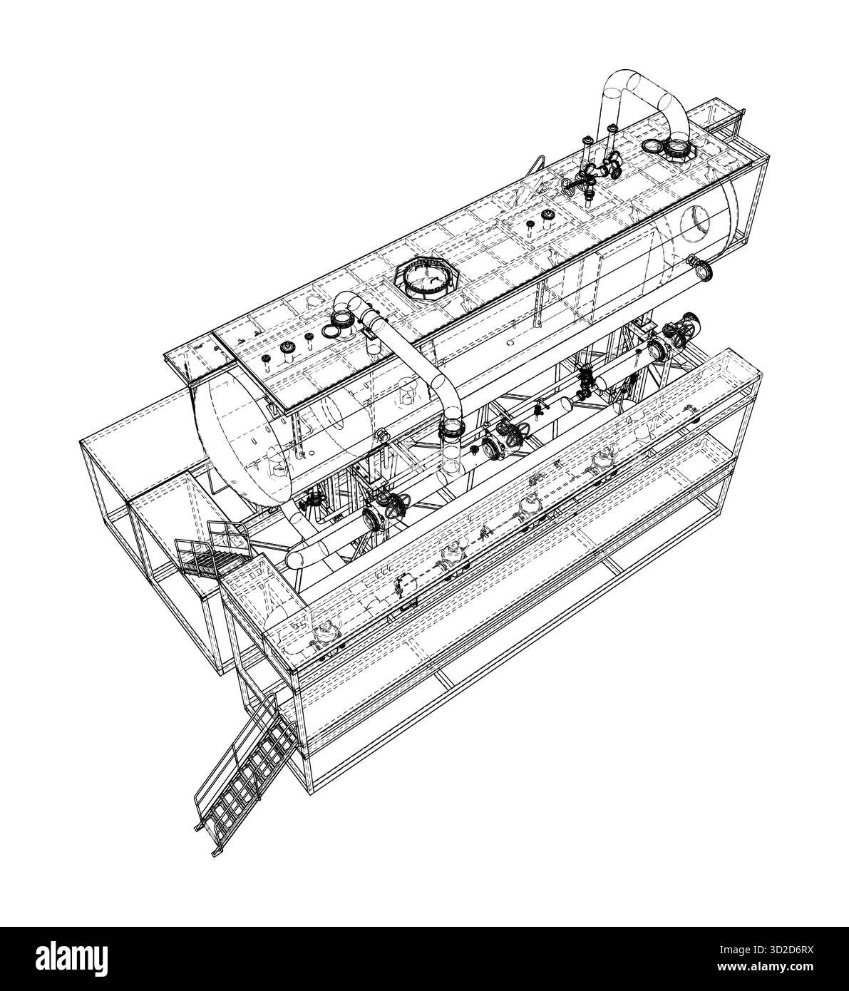 Progetto per le apparecchiature industriali. Vettore Illustrazione Vettoriale
