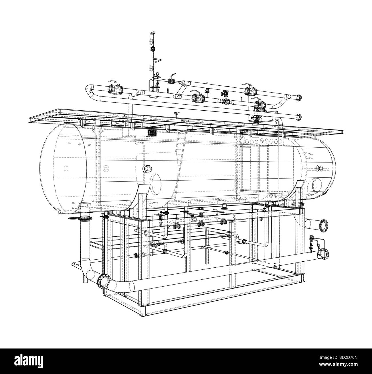 Progetto per le apparecchiature industriali. Vettore Illustrazione Vettoriale