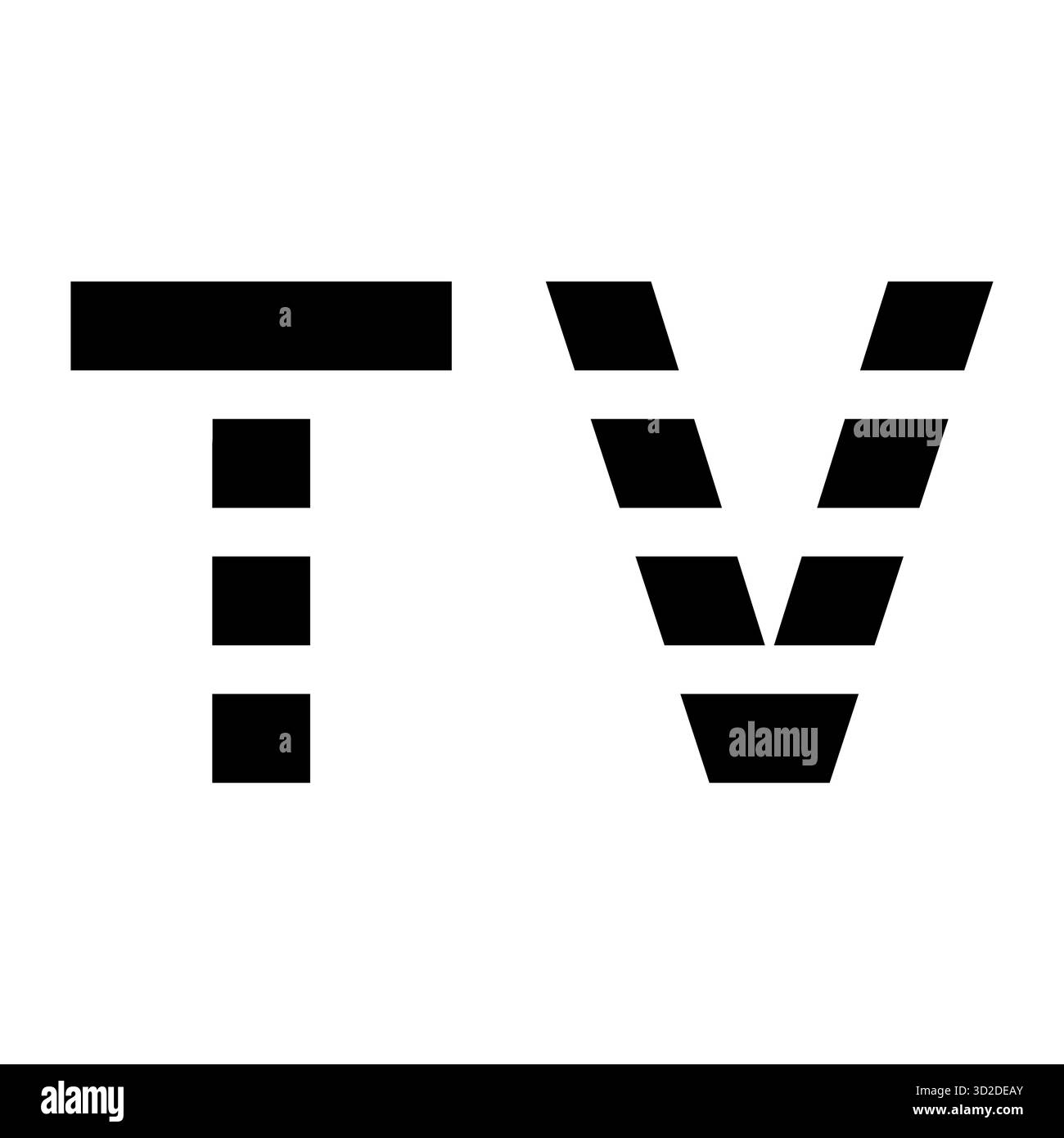Logo TV per temi tecnologici, multimediali o di trasmissione Illustrazione Vettoriale