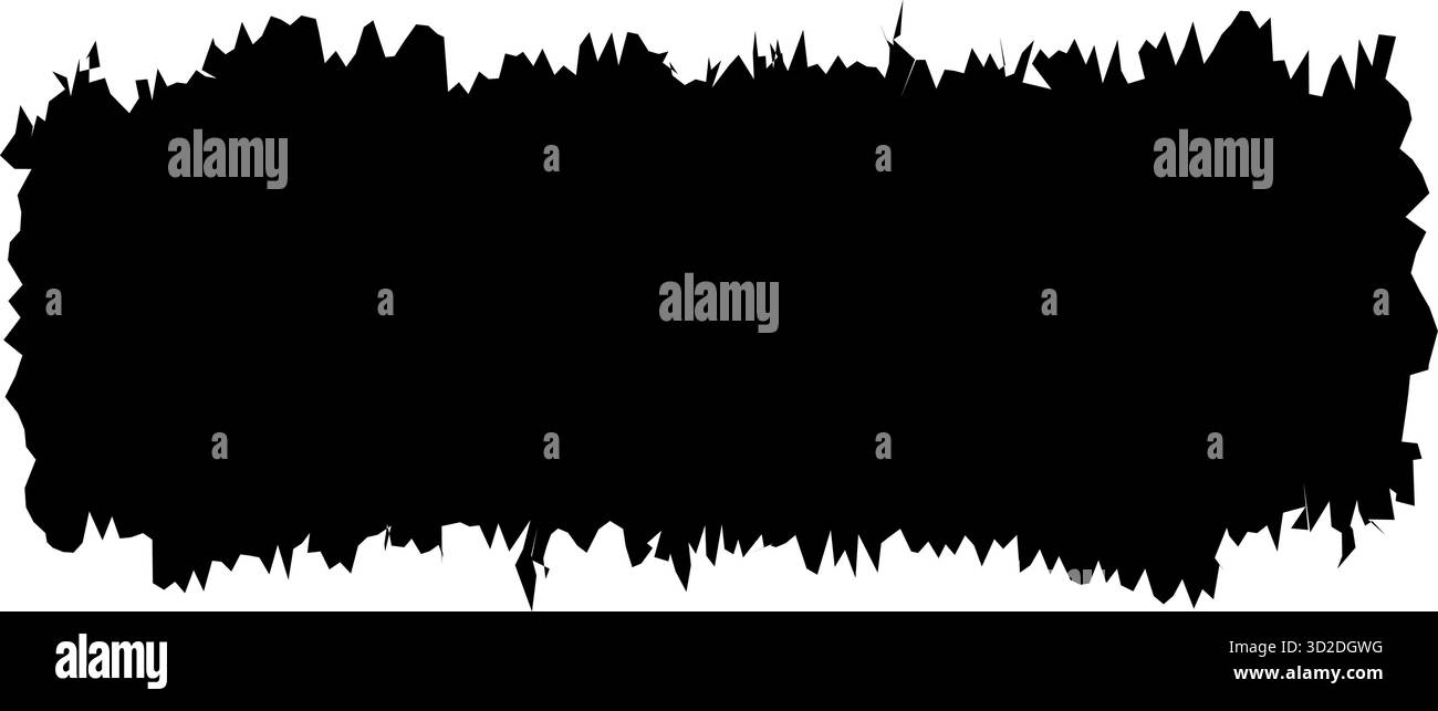 Traccia di pennello grunge vettore di inchiostro per striscioni isolato su sfondo bianco per progetti di design creativo decorazione artistica per illustrazioni Illustrazione Vettoriale