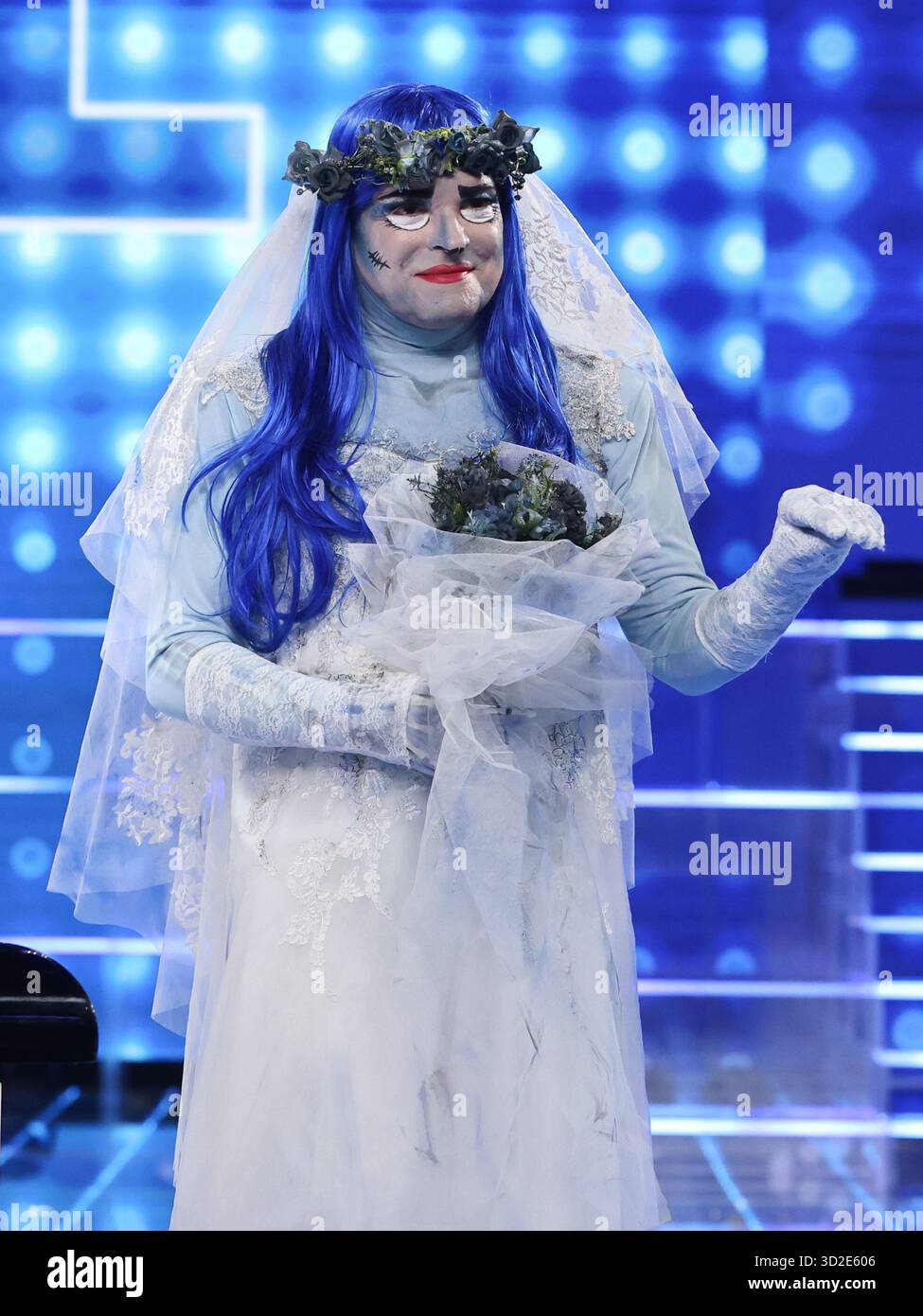 Roma, Italia. 31 ottobre 2025. Roma, studi Rai ex caro, programma televisivo "tale e quale Show". Nella foto: Cristiano Malgioglio (Corpse Bride) credito: Agenzia fotografica indipendente/Alamy Live News Foto Stock