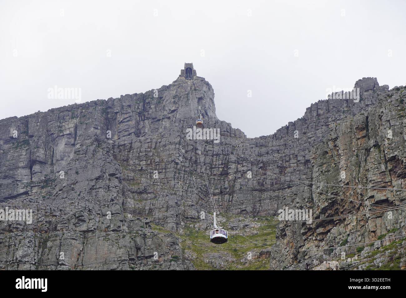 La funivia di Table Mountain, Cars, Station, città del Capo, Sud Africa Foto Stock