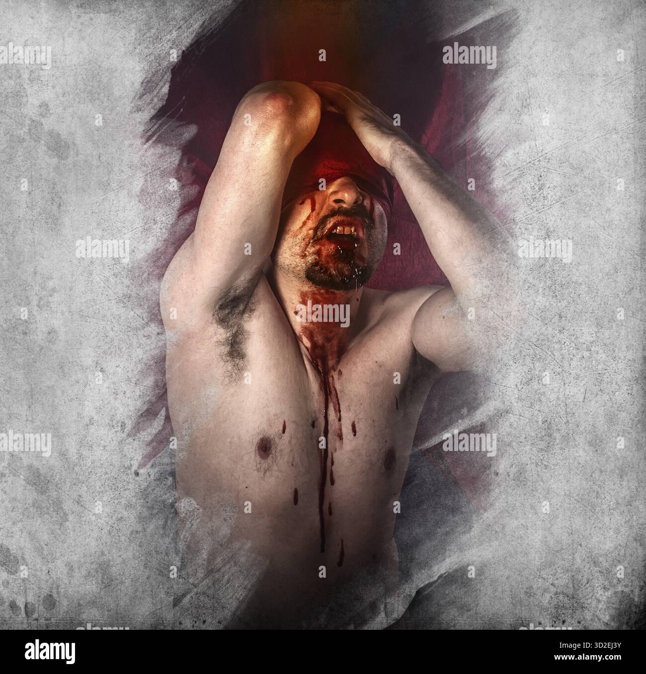 Modello maschile, male, ciechi, angelo caduto della morte Foto Stock