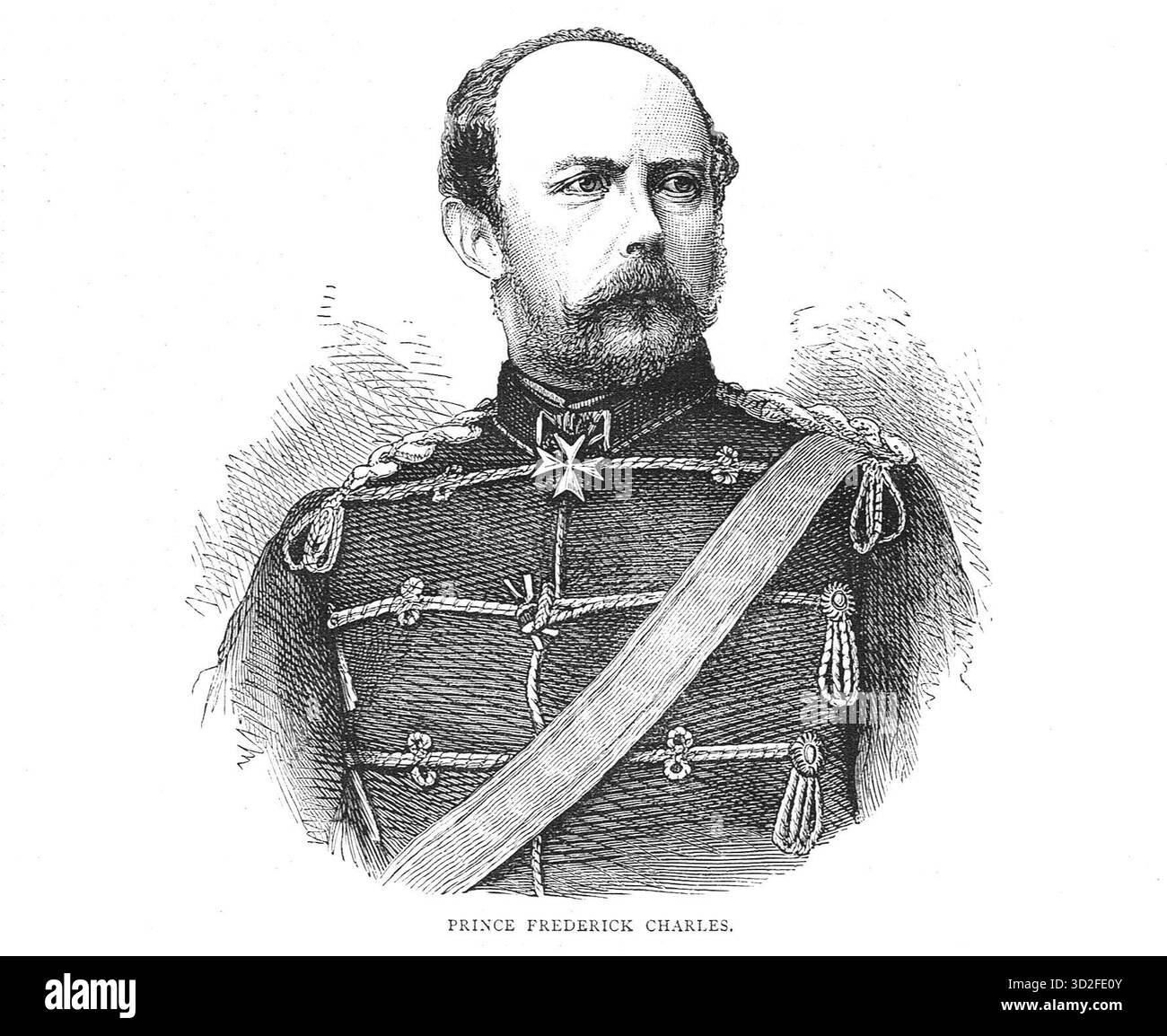 Principe Federico Carlo di Prussia, comandante della seconda Armata all'inizio della guerra franco-prussiana. Foto Stock