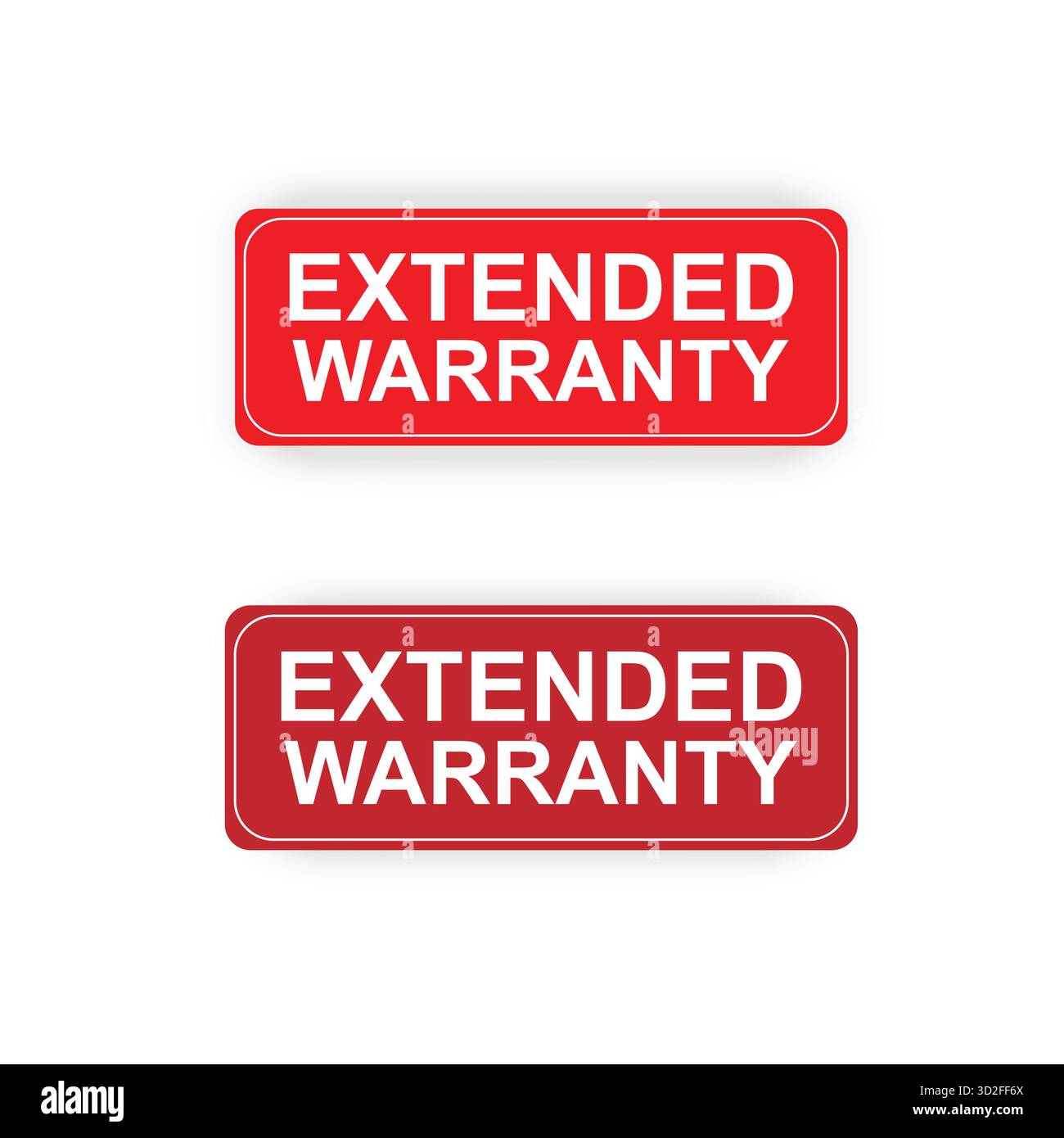 Etichetta della garanzia estesa per la garanzia del prodotto e la protezione del servizio clienti Illustrazione Vettoriale