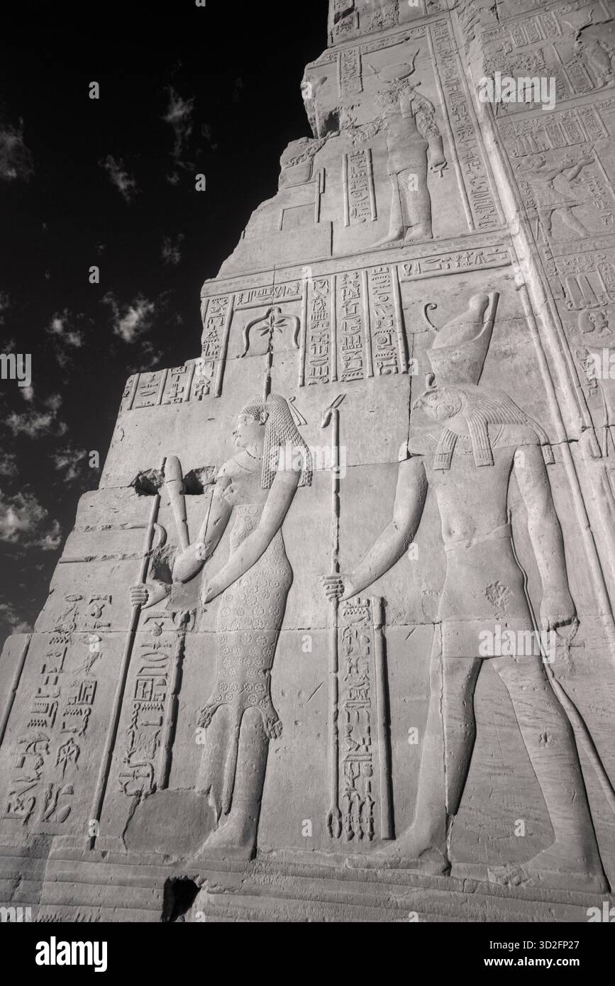Arte, Templi di file, Assuan, Egitto Foto Stock