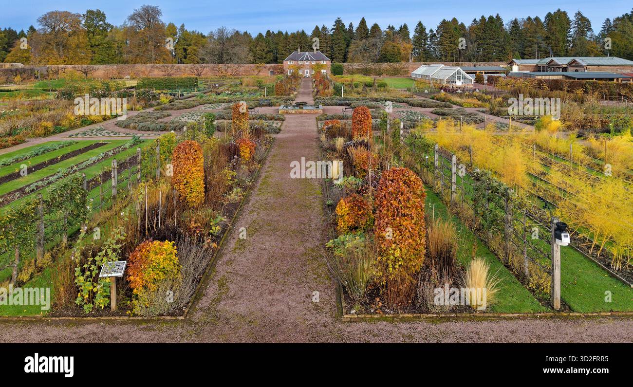 Gordon Castle ha murato il giardino Fochabers Moray Scozia nell'autunno della parte 6 Foto Stock