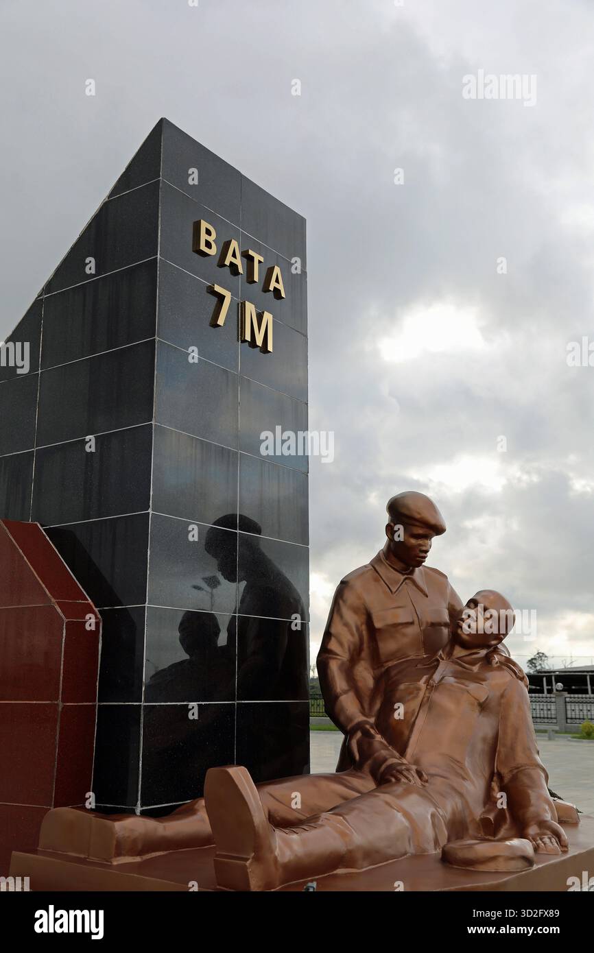 Monumento Bata 7M in Guinea Equatoriale Foto Stock