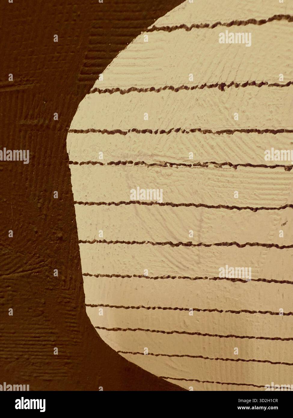 Dettagli geometrici, marroni astratti e marrone chiaro di un dipinto - Immagine stock catturata con smartphone