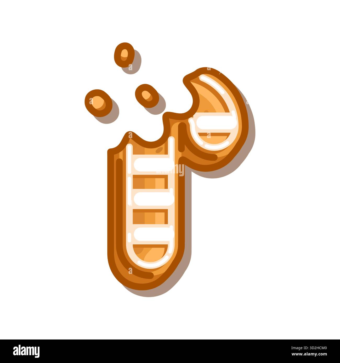 Illustrazione del biscotto Gingerbread Candy Cane Illustrazione Vettoriale