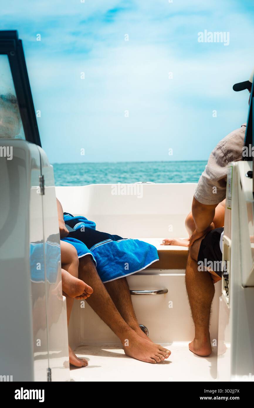 Giro in barca a Porto Rico Foto Stock