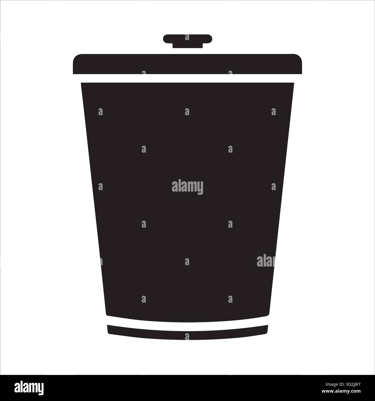 Cestino con coperchio, contenitore per rifiuti per cucina e ufficio, contenitore per rifiuti resistente Illustrazione Vettoriale