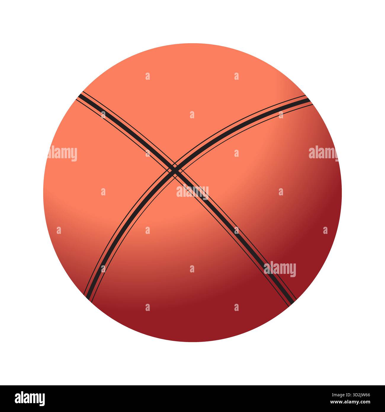 Vivace illustrazione vettoriale dettagliata di una classica pallacanestro arancione. Perfetto per grafica sportiva, logo, app e design digitale. Illustrazione Vettoriale