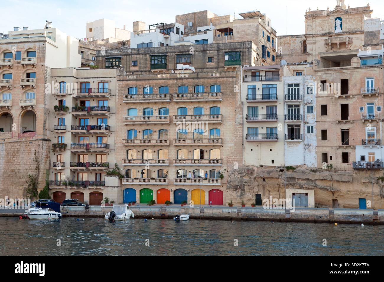The Waterfront at Senglea, Three Cities, Valletta, Malta Foto Stock