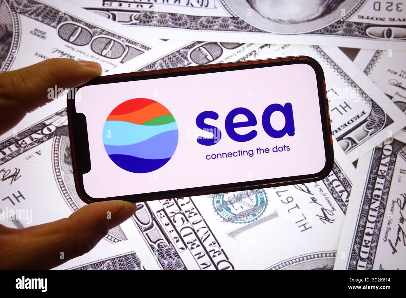 Polonia. 28 settembre 2025. In questa immagine, il logo Sea Company viene visualizzato sullo schermo di uno smartphone. Credito: SOPA Images Limited/Alamy Live News Foto Stock