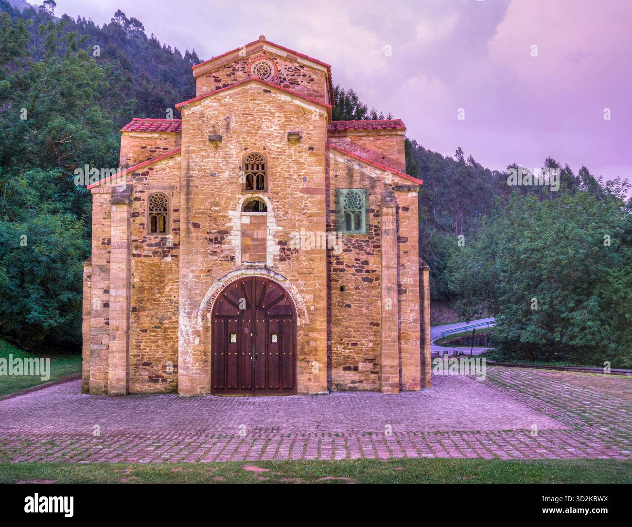 Iglesia prerrománica de San Miguel de Lillo. Oviedo. Asturie. Spagna Foto Stock