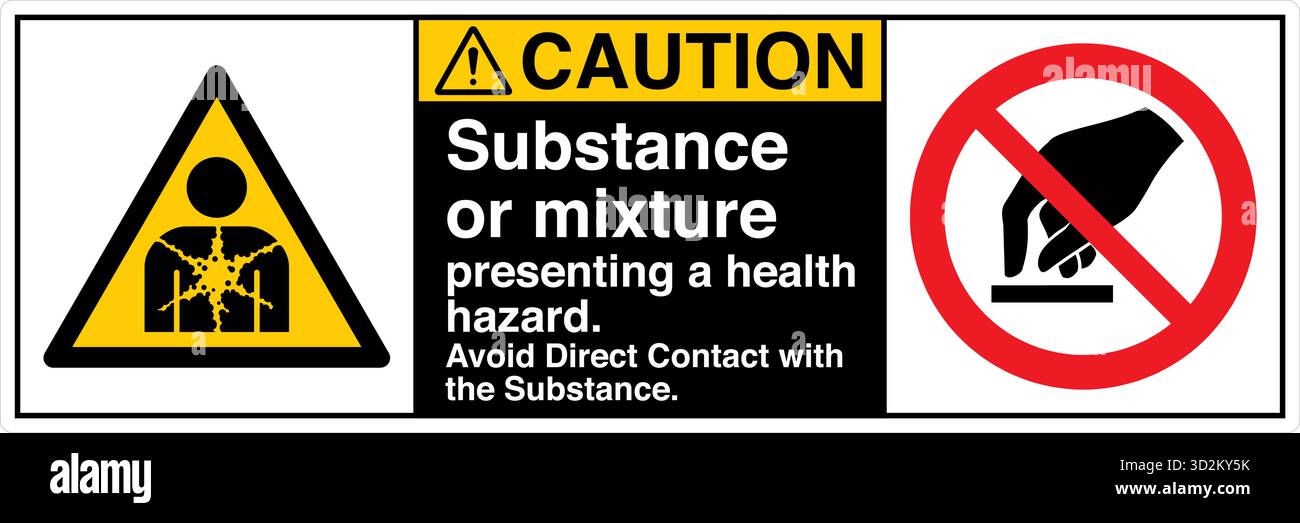 Sostanza o miscela che presenta un pericolo per la salute avverte di materiali che possono causare gravi effetti sulla salute come irritazione, sensibilizzazione o organo Illustrazione Vettoriale