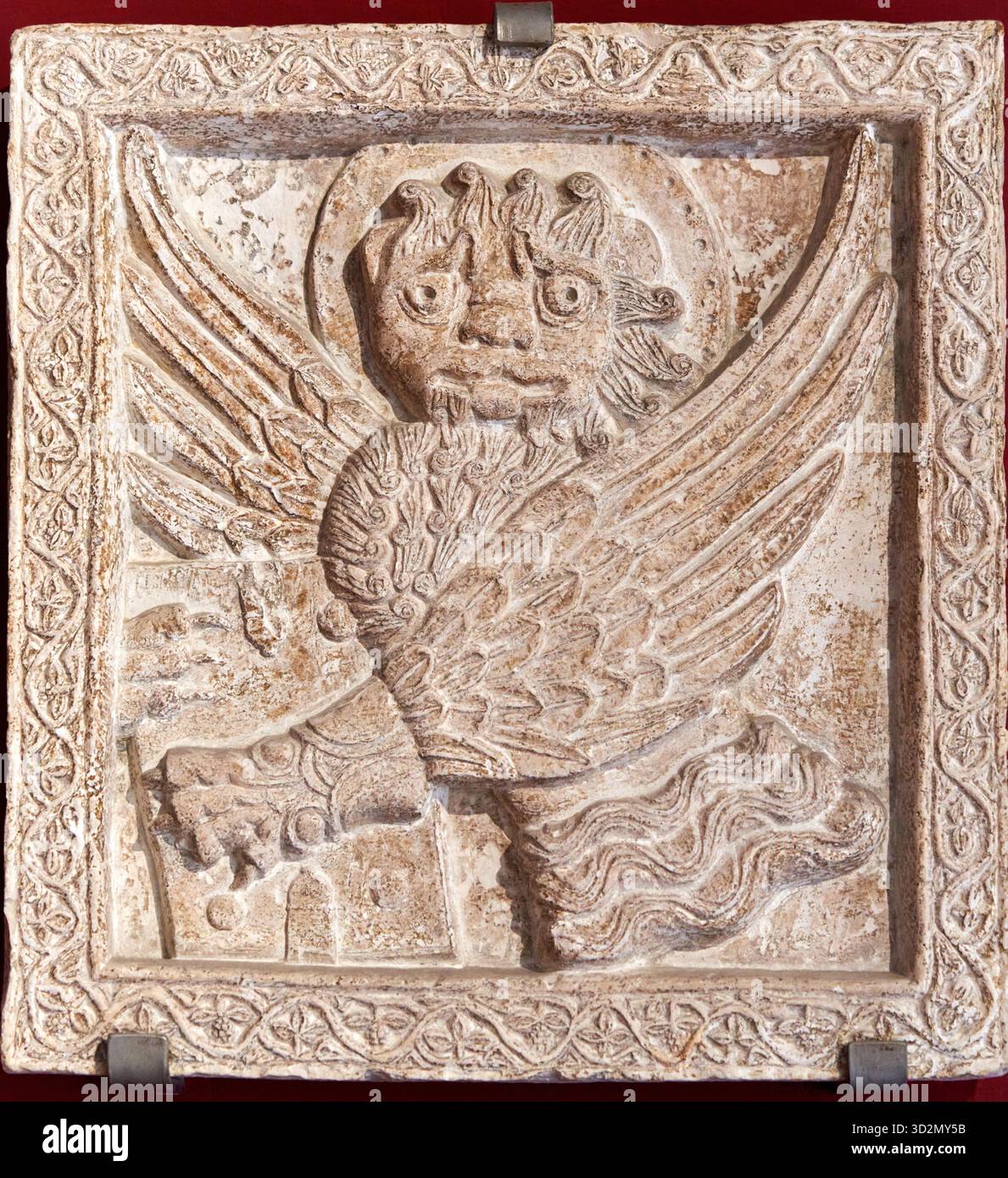 Scultore veneziano, Leone di San Marco, fine XIII - inizio XIV secolo, pietra tenera, Museo Correr, Piazza San Marco, Venezia, Venezia, Veneto, Italia Foto Stock