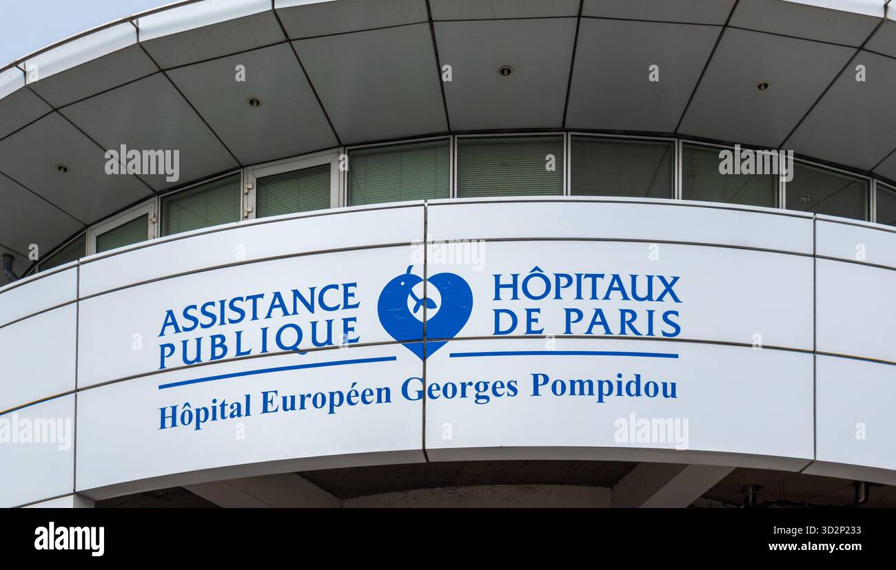 Parigi, Francia - 11 02 2025: Ospedale europeo Georges Pompidou Foto Stock