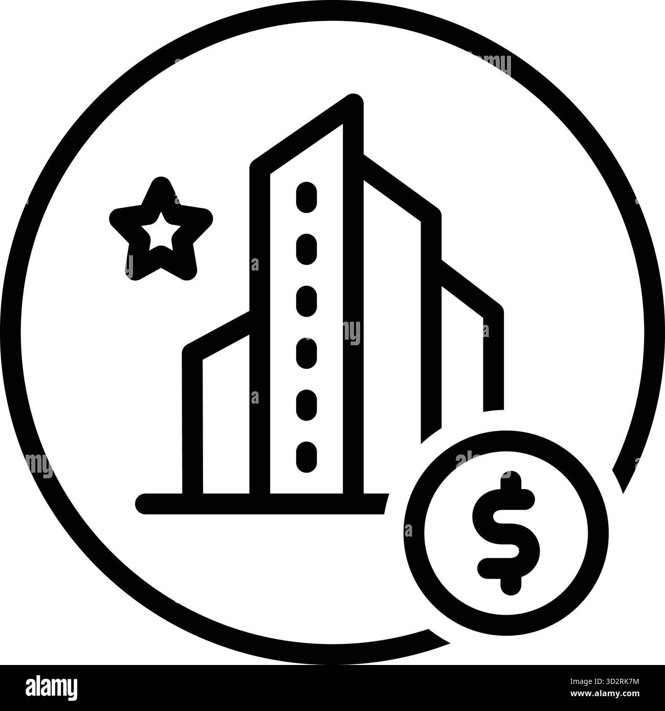 Un'icona per il business center, gli affari Illustrazione Vettoriale