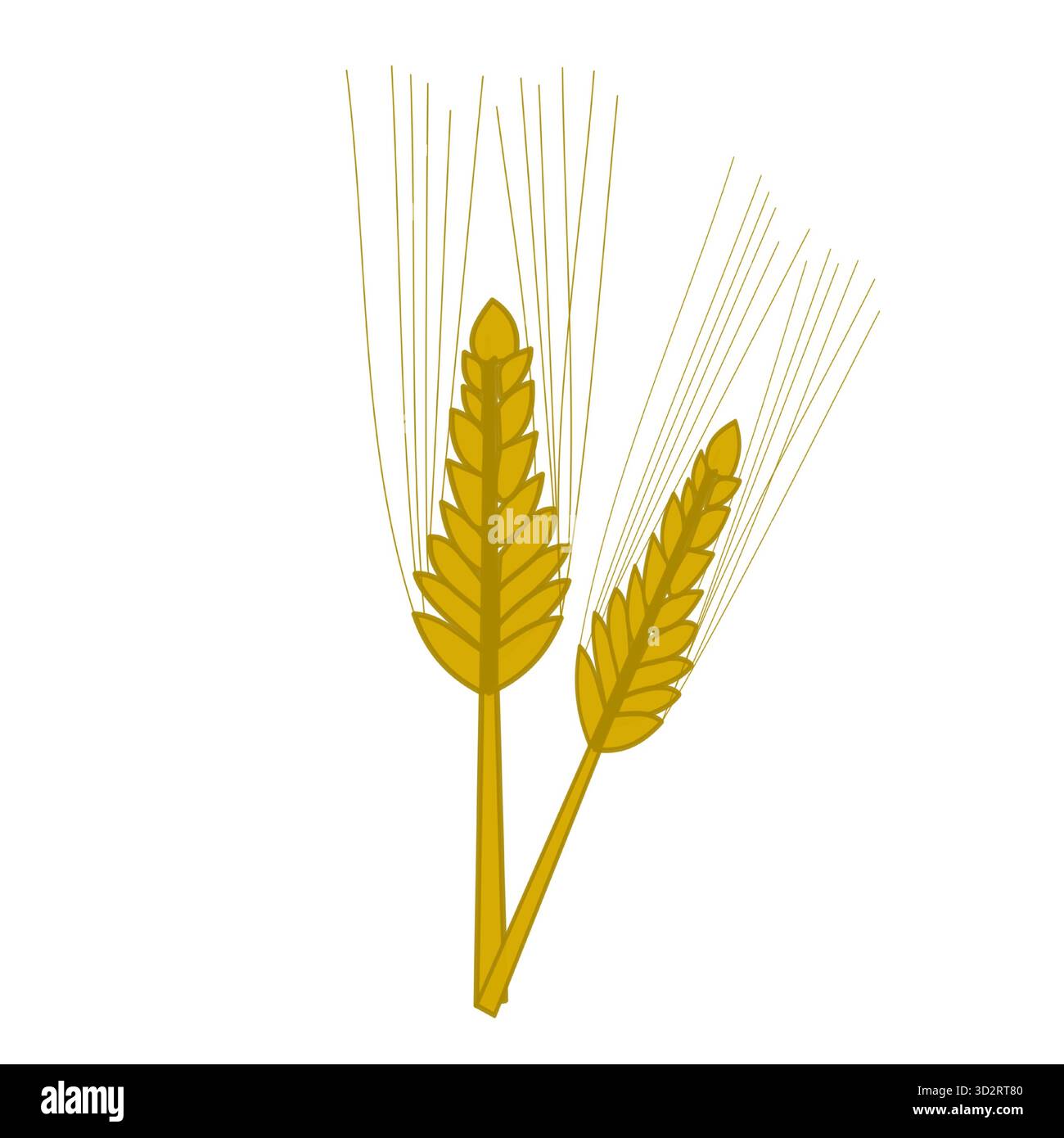 gambi d'orzo agricoltura coltivazione alimentare mangimi per animali malto ingrediente erba famiglia grano sano Illustrazione Vettoriale